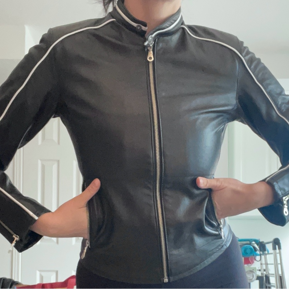 Bod & Christensen VINTAGE Black Leather Jacket